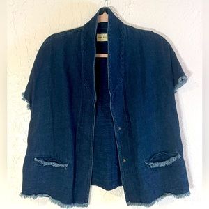 Simon Miller Denim Raw-Edged Jacket